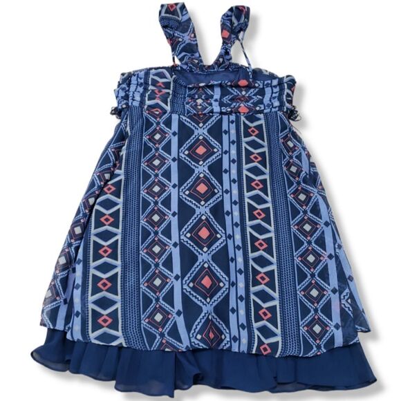 BCBGeneration Dress Size 8 Layered A-line Dress Chiffon Cocktail Dress Sapphire - Picture 2 of 6